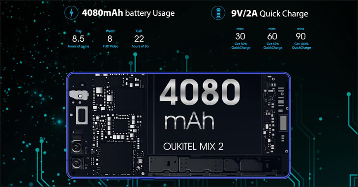 Oukitel MIX 2 battery