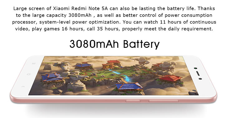 Xiaomi Redmi Note 5A battery