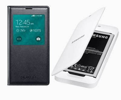 Нови аксесоари за Samsung Galaxy S5 - заден капак с възможност за безжично зареждане, калъф с допълнителна батерия