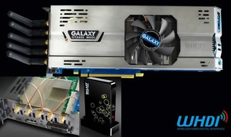 Galaxy пуска GTX460 видеокарта с безжично предаване на видеосигнала...